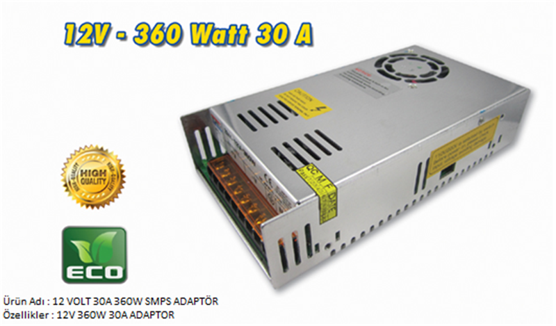 12 VOLT 30A 360W SMPS ADAPTÖR