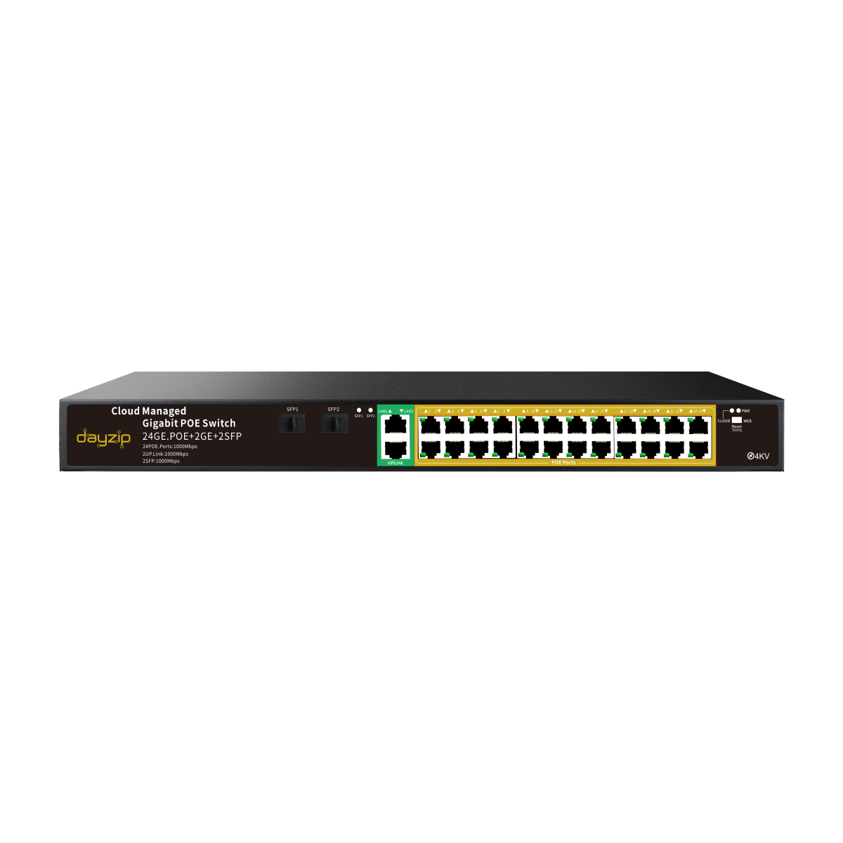DZ-GPS424 24 Port Akıllı Yönetebilir PoE Switch
