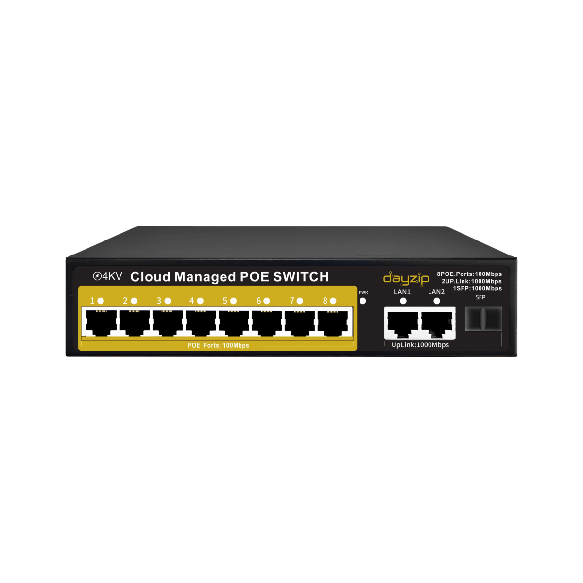 DZ-PS308G 8 Port PoE Akıllı Yönetilebilir Switch